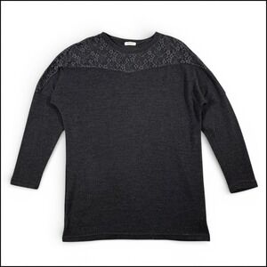 Vintage Popcorn Black Lace Dolman Top S/M‎ Fairygoth Whimsigoth Korea Soft Goth